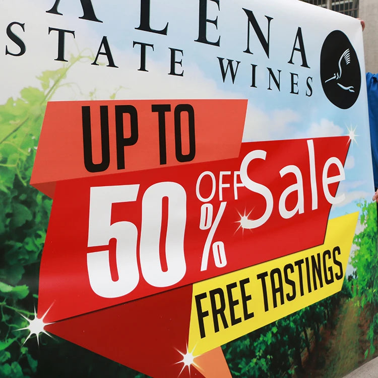 Custom Outdoor Flags: 1 MOQ, 3-Day Lead, 65-250gsm Polyester | Advertising Banners with Grommets