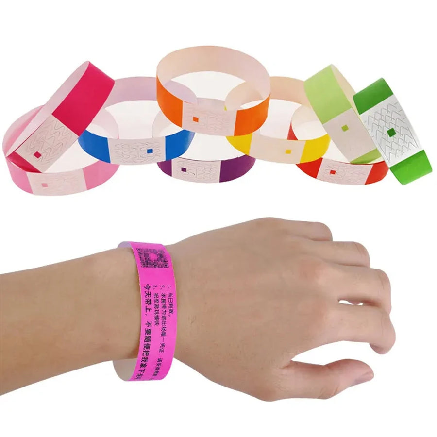 Custom Tyvek Wristbands 1,000 MOQ | Waterproof UV-Resistant Event ID