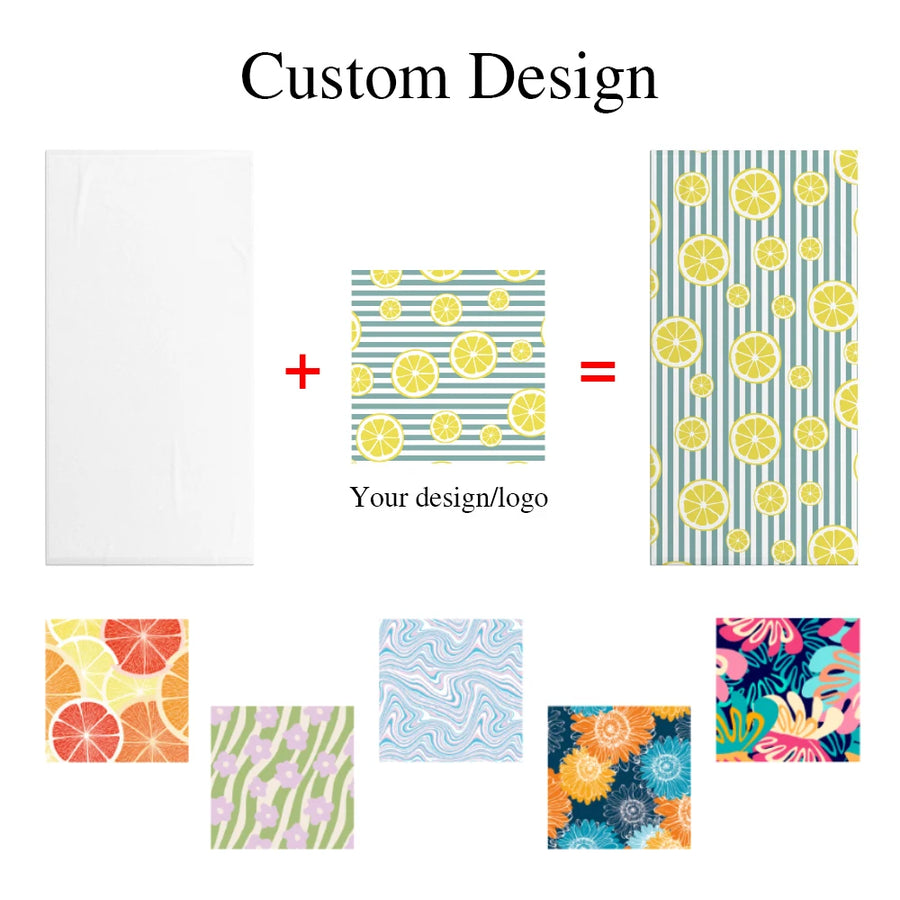 Custom Microfiber Beach Towels | 50 Pcs MOQ, Sand Free | OEKO-TEX
