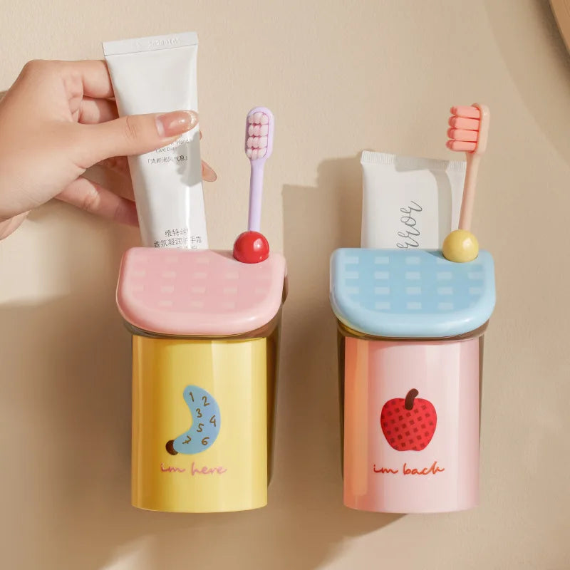 Magnetic Toothbrush Holder | No-Drill Wall Mount | ABS PP Plastic