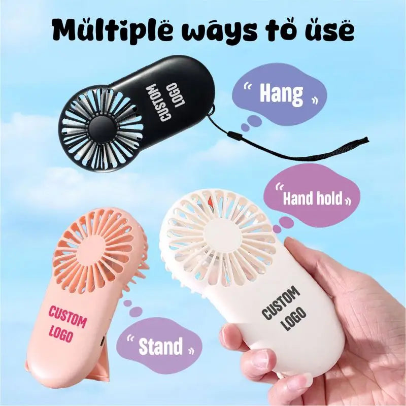 Custom Outdoor USB Portable Mini Cooling Fan with Logo | MOQ 100