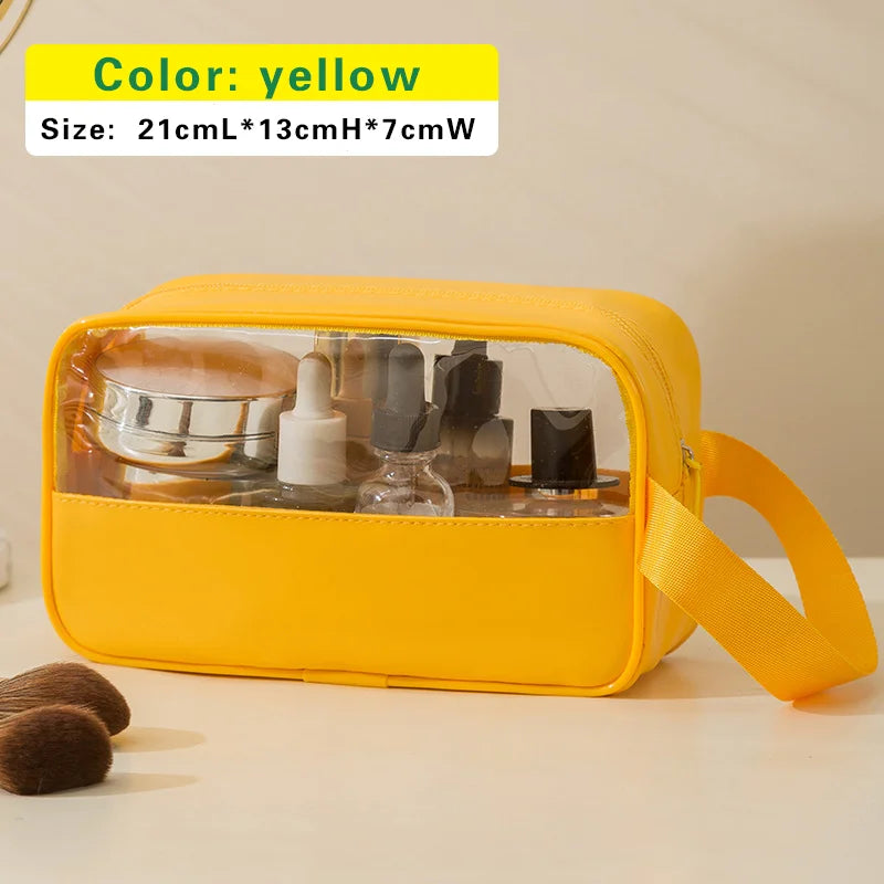Low MOQ PVC Transparent Makeup Bag | Custom Logo Travel Bag
