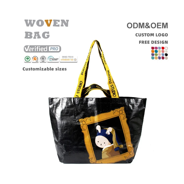 Custom PP Woven Tote Bags | 20 MOQ | 5,000 for Logo