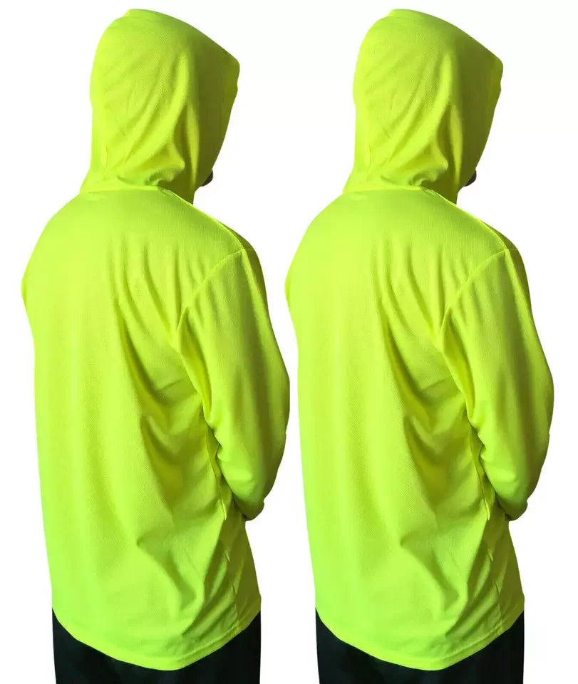 Custom Hi-Vis Dry Fit Work Shirt – Long Sleeve Safety Shirt With Reflective Tape