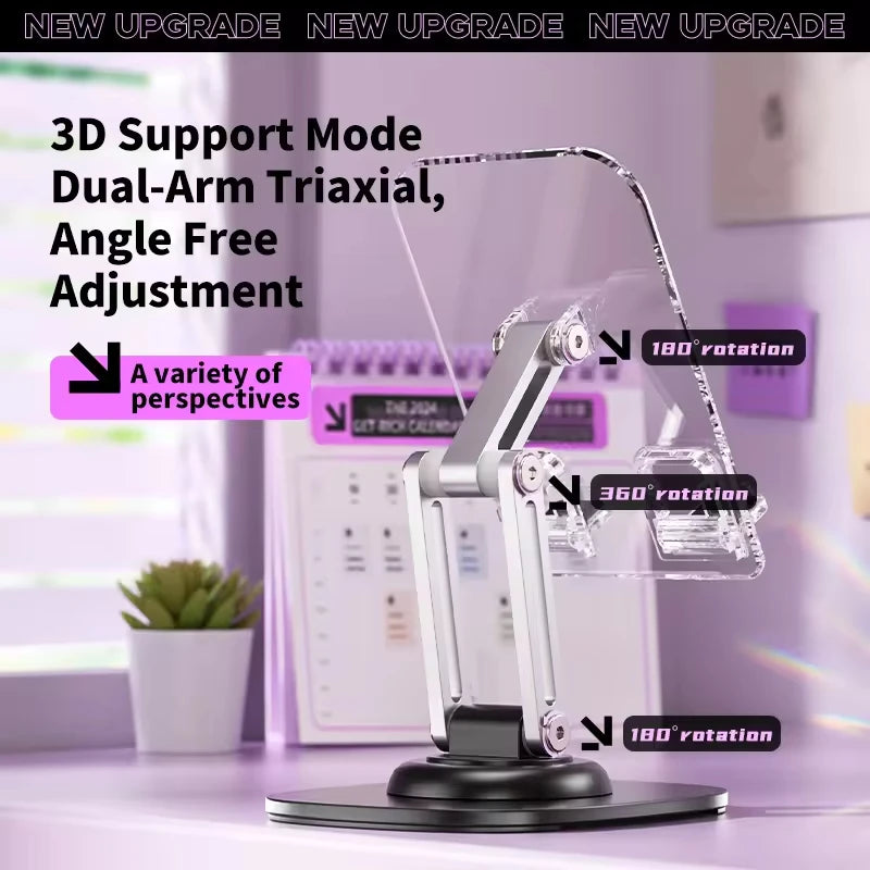 Custom Foldable Universal Tablet Stand – Adjustable Height Lifting Acrylic Desk Holder with Custom Printed Logo & Customizable Packaging