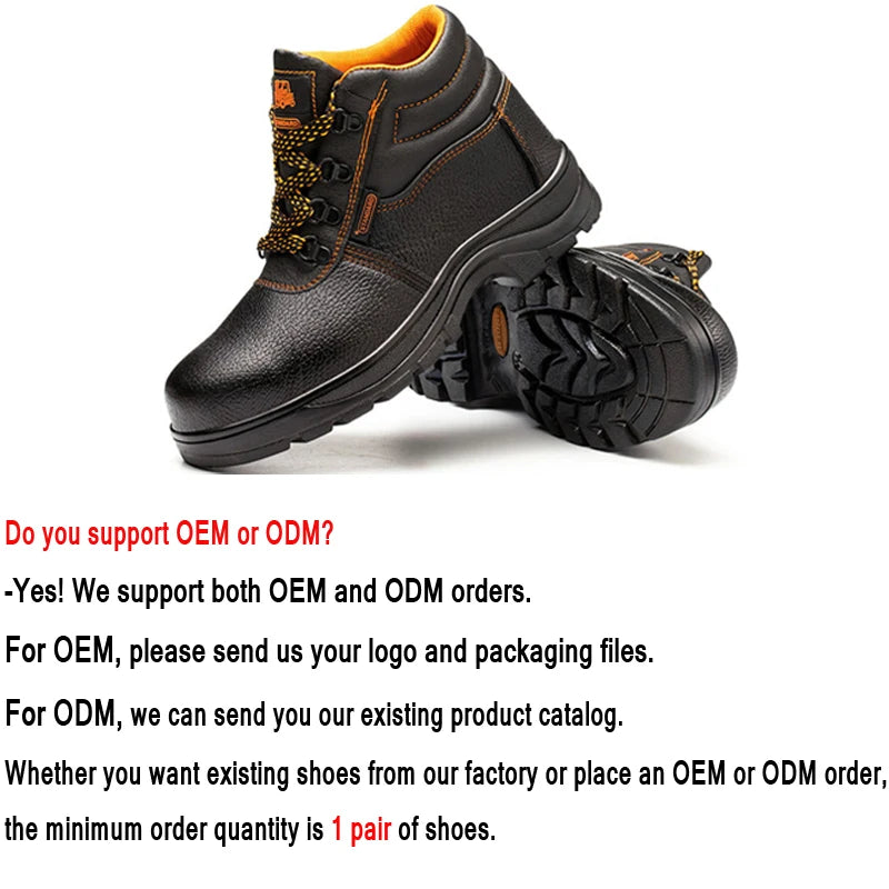 Custom CE Safety Shoes | EN ISO 20345 SB/SP1 Steel Toe & Puncture-Proof | Industrial PPE
