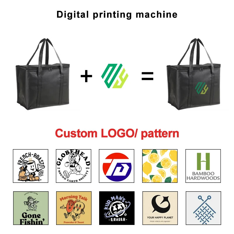 Custom Printed Insulated Lunch Cooler Bag | OEM ODM Food Delivery Tote | 1,000 Pcs MOQ