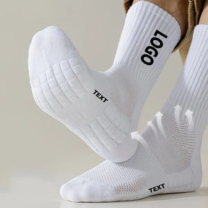 Custom Sports Socks with Logo | Running Basketball Crew Sock MOQ 50