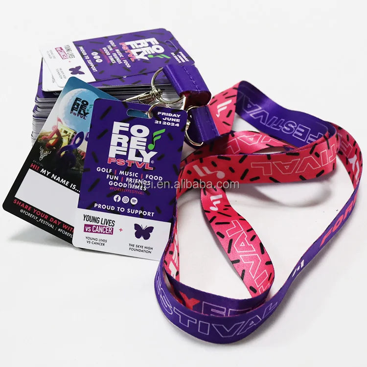 Custom Event Lanyard | Full Color | Free Logo | 50 MOQ | Conferences & Trade Shows
