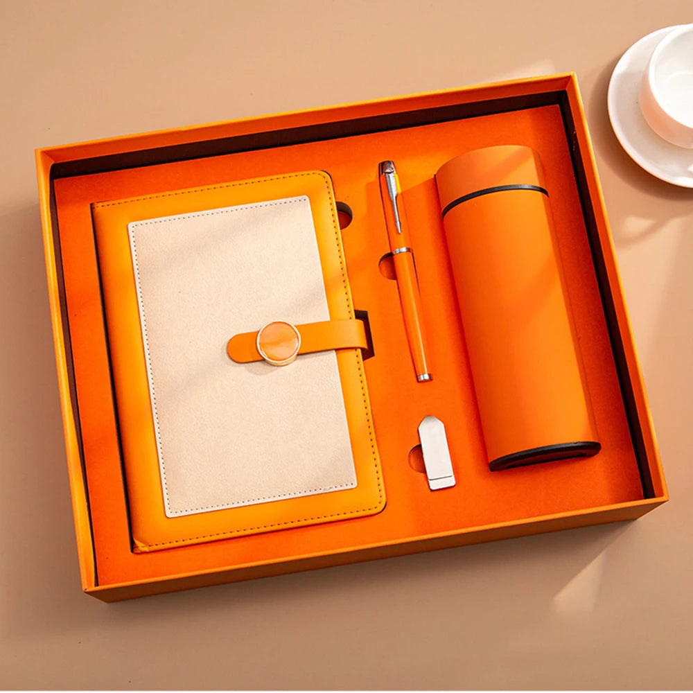 Luxury PU Leather Notebook Set | A5 | 100 Sheets | Pen Included