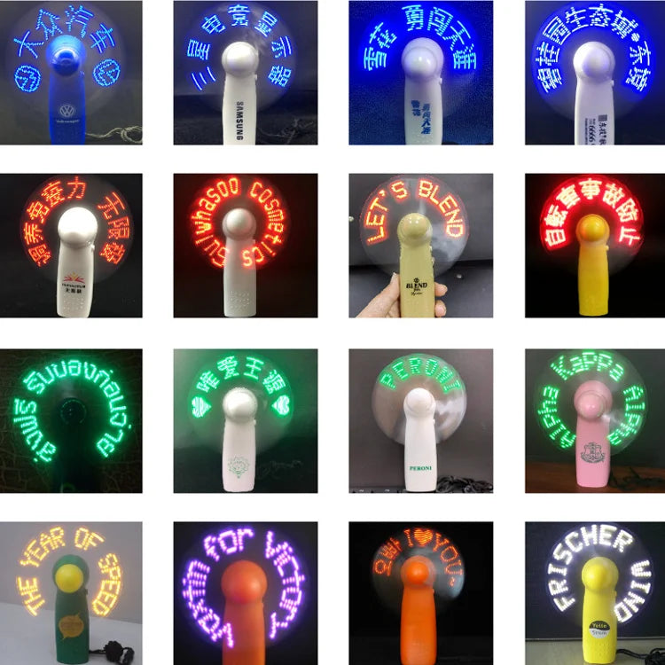 Custom LED Fan 11.6cm | Portable Message Display | Wedding Concert Giveaways