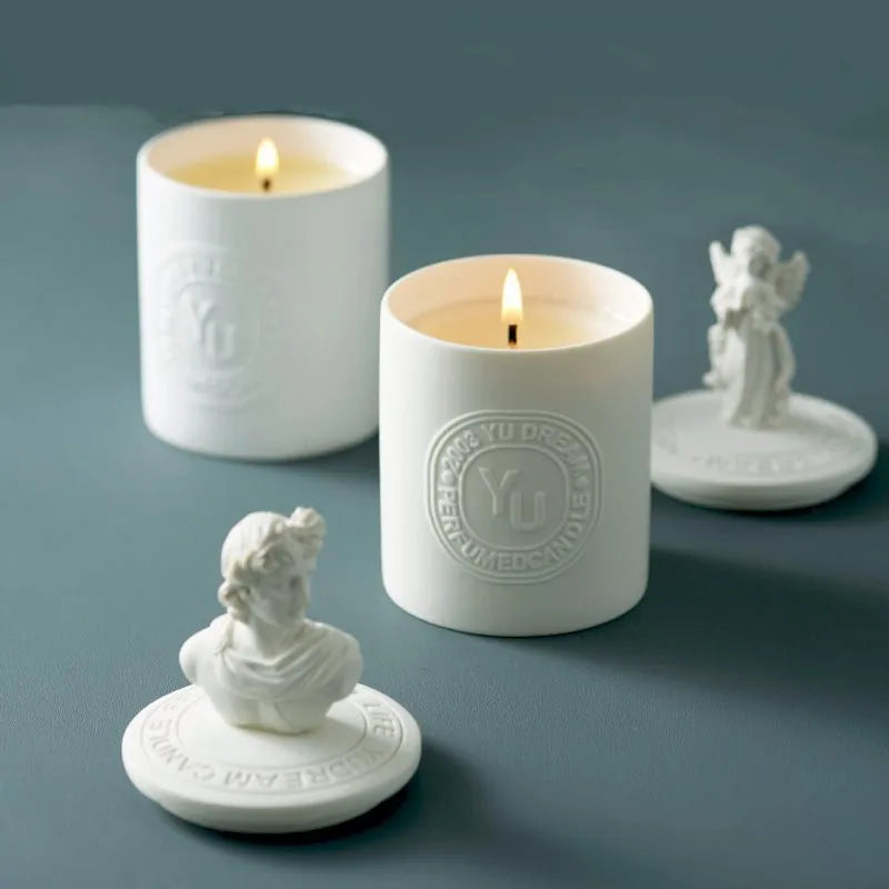 Custom Ceramic Candle Jars 5oz | Matt Porcelain with Logo MOQ 500