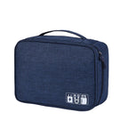 Custom Travel Electronics Organizer Bag 500pcs MOQ | Water-Resistant Cation Fabric, Logo Print