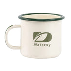 Custom Logo Enamel Mugs | 50 pcs MOQ | LFGB Certified Drinkware