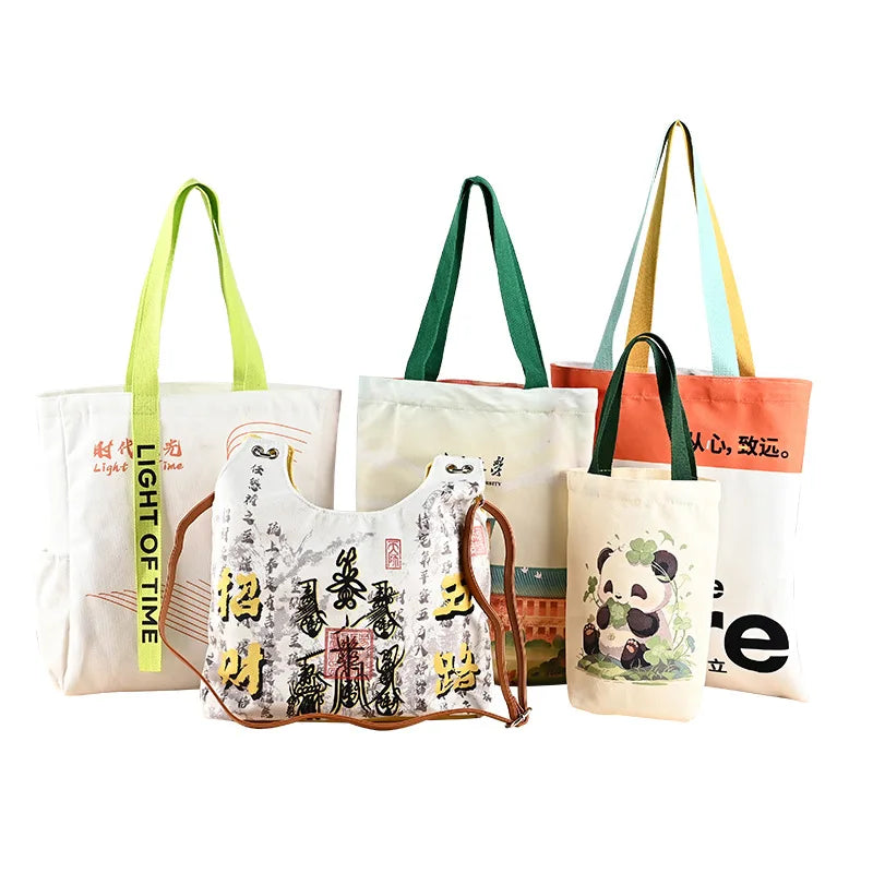 Large Cotton Canvas Tote Bag – Custom Printed Eco-Friendly Shopping Bag With Logo