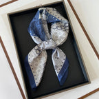 Square Silk Scarf | Digital Print | Custom Logo | 100 MOQ | Women's Fashion