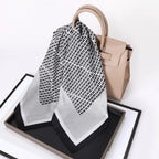 Square Silk Scarf | Digital Print | Custom Logo | 100 MOQ | Women's Fashion