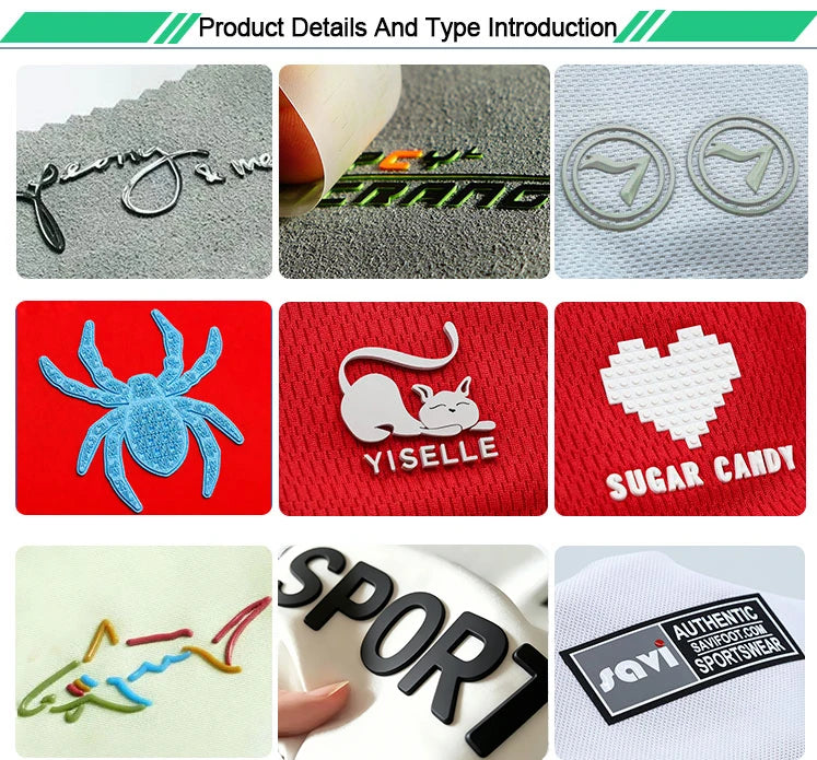 Custom Matte Silicone Heat Transfer Labels with Logo | MOQ 100