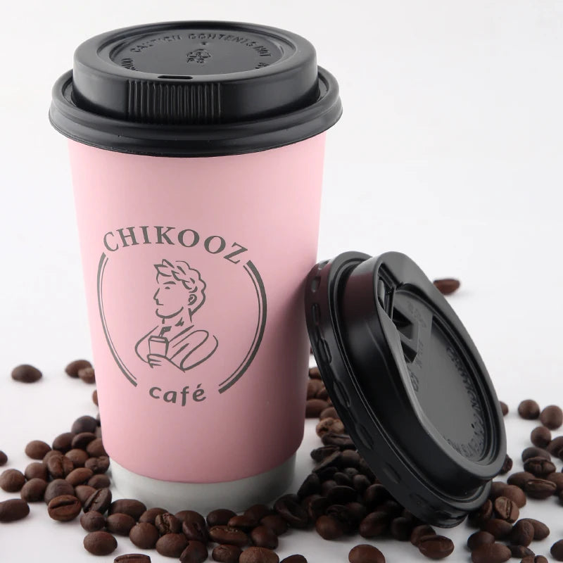 Custom Double Wall Hot Drink Paper Coffee Cup with Logo | MOQ 5,000