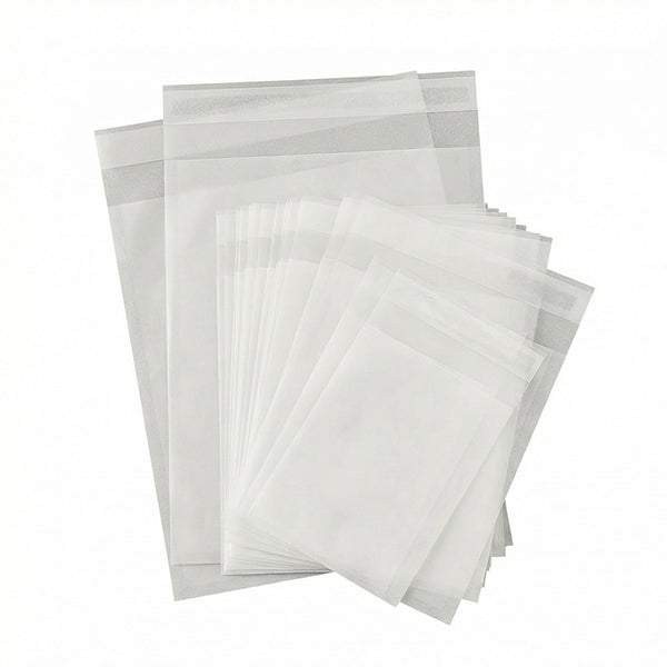 Custom Glassine Paper Bags 100,000 MOQ | 100% Recyclable Biodegradable
