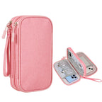 Custom Waterproof Cable Organizer Pouch 600D Oxford | Double Layer Storage Bag for Tech Accessories | Bulk Wholesale