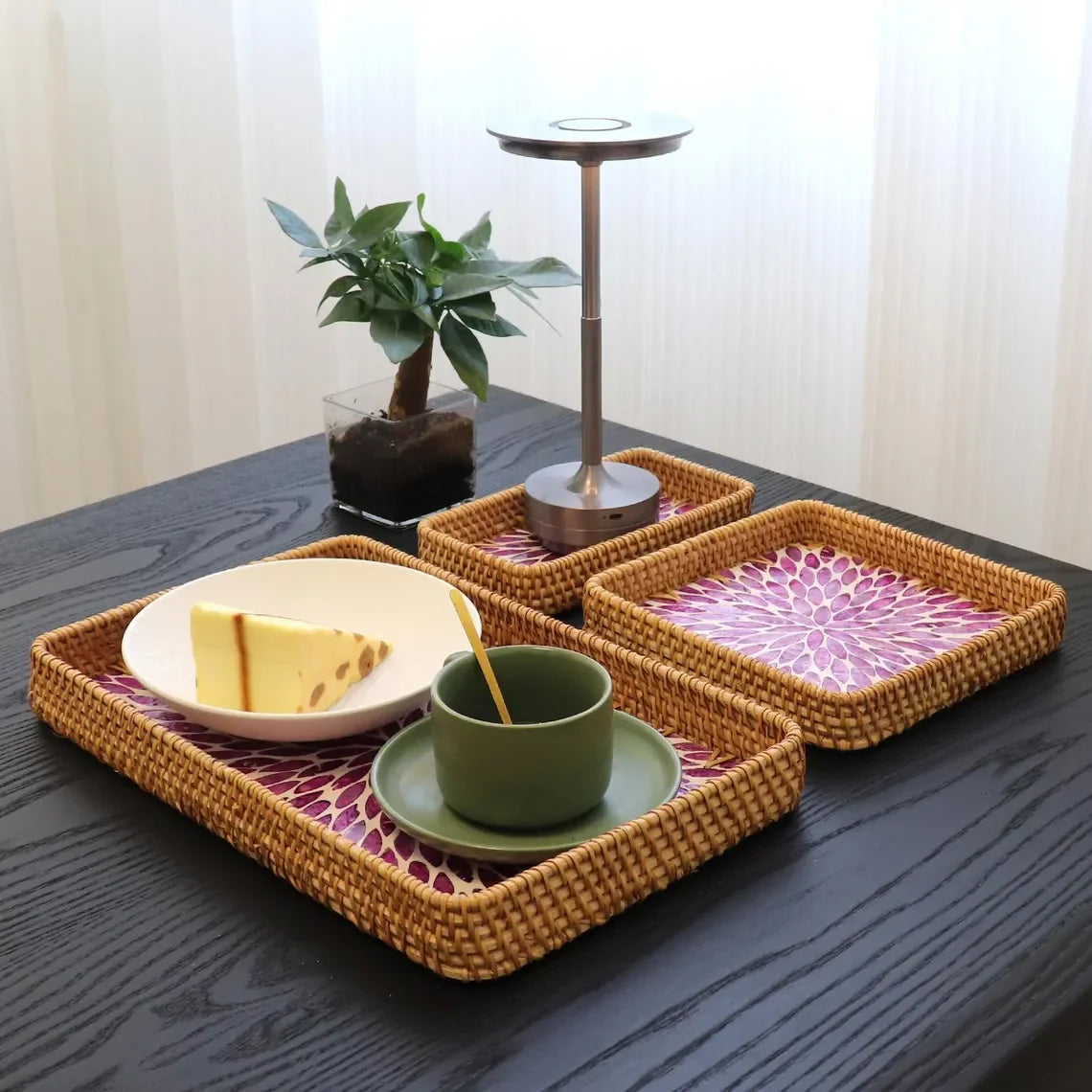 Custom Rattan Storage Trays with Logo | MOQ 5 Pcs