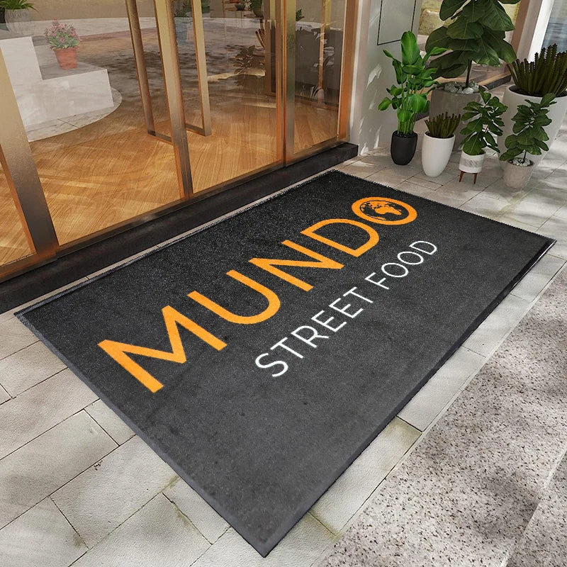 Custom Printed Nylon Floor Mat: Rubber Backing, 12 Pantone Colors, MOQ 5pcs