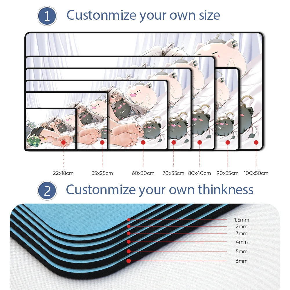 Custom XXL Desk Mat 800x400mm | Full Sublimation | Waterproof | 100pc MOQ