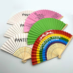 Wholesale Custom Bamboo Hand Fans for Wedding | Logo MOQ 100