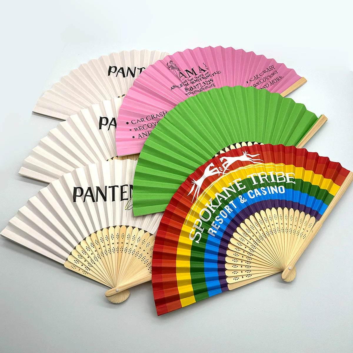 Wholesale Custom Bamboo Hand Fans for Wedding | Logo MOQ 100