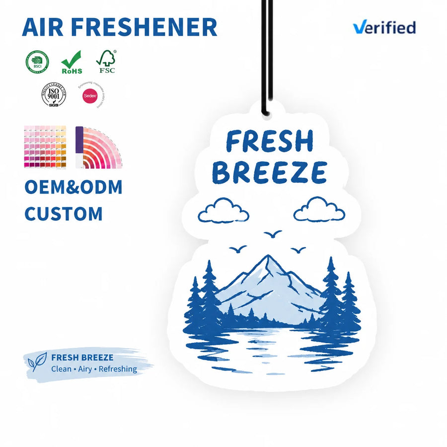 Custom Logo Hanging Paper Car Air Freshener | Die Cut Shape