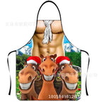 Waterproof Polyester Apron | 3D Printed Cartoon Barbecue Apron