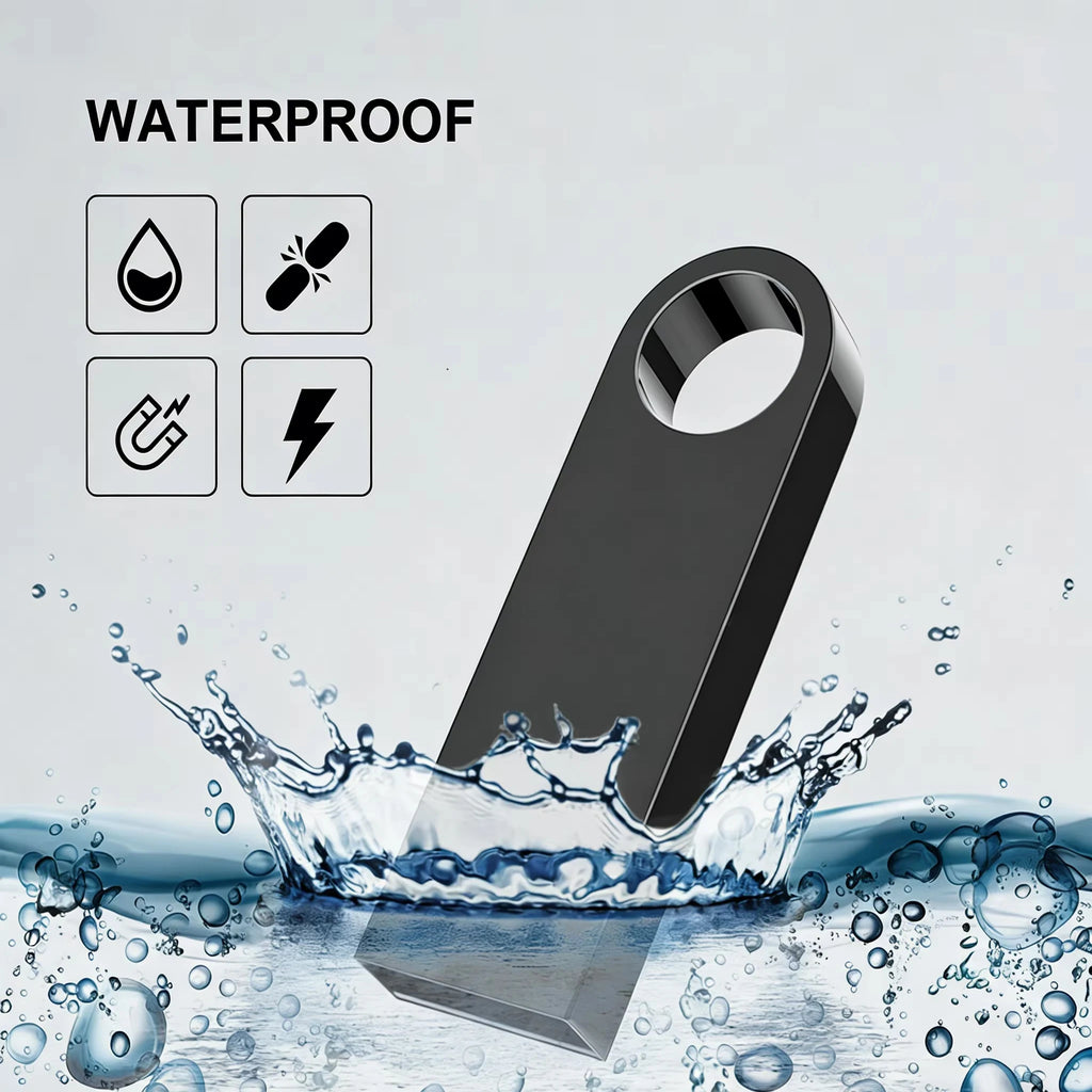 Slim Metal USB Flash Drive with Custom Logo for Everyday File Storage