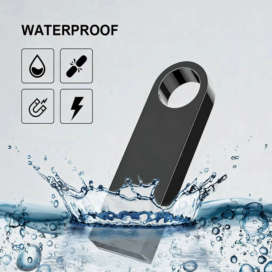 Slim Metal USB Flash Drive with Custom Logo for Everyday File Storage