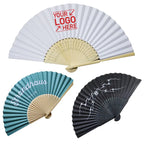 Custom Bamboo Hand Fans with Logo – 100 MOQ, 7-Day Lead