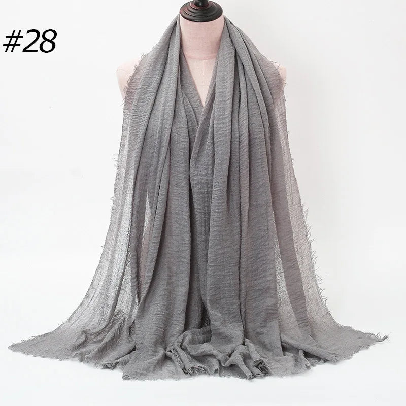 Wholesale Polyester Scarves: 105 Colors, 10-Day Lead, 90x180cm | Spring/Summer Women's Fashion