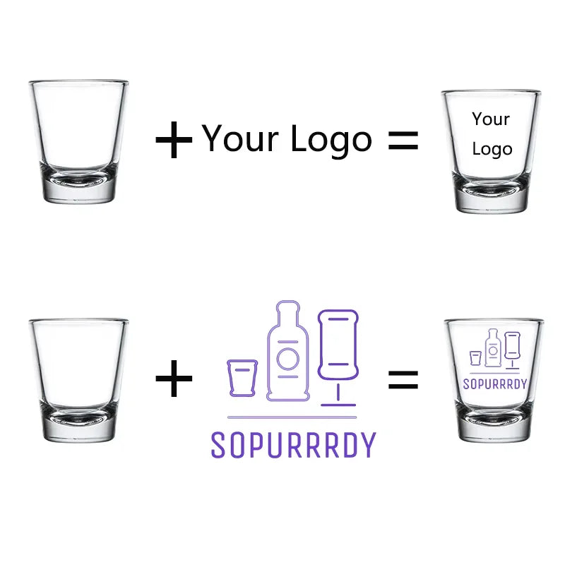 Custom Shot Glasses 50ml with Logo | Sublimation Printing | Bulk Corporate Gifts