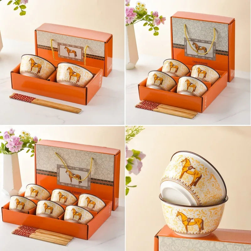 Ceramic Bowl Sets: 20 MOQ, Under-Glazed, Gift Box | Wedding & Corporate Tableware Gifts