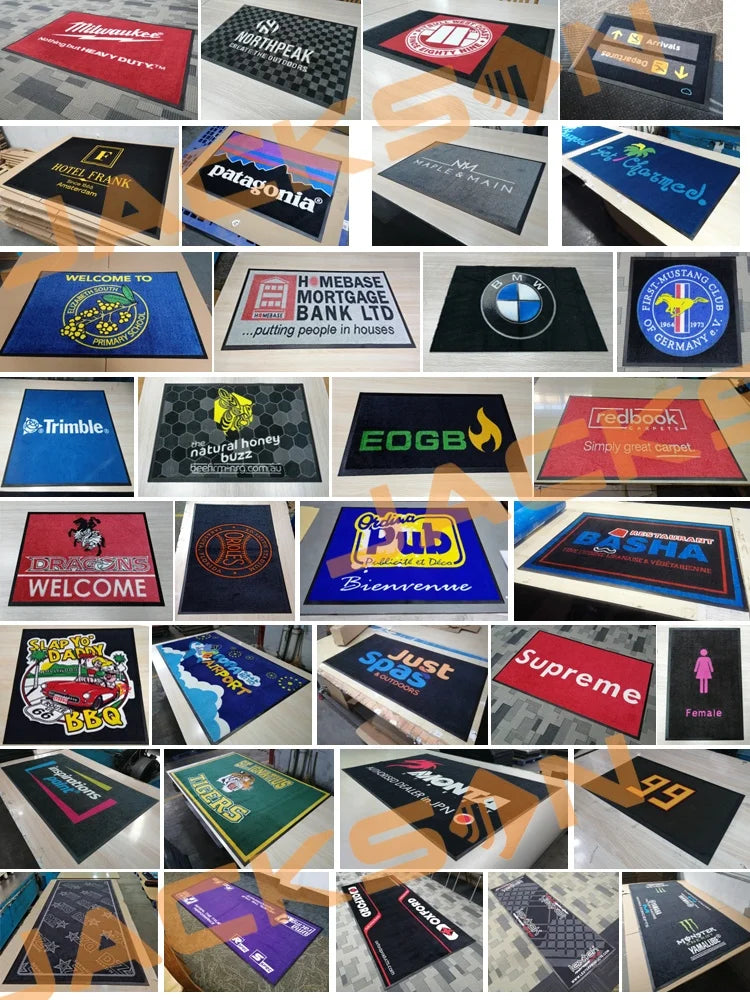 Custom Machine Made Nylon Floor Mat: Chromojet Print, Nitrile Rubber Backing