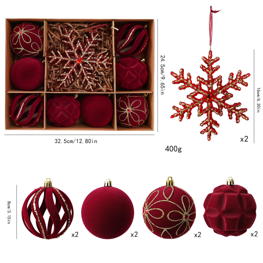 Custom Burgundy Velvet Christmas Ornaments Wholesale | MOQ 10