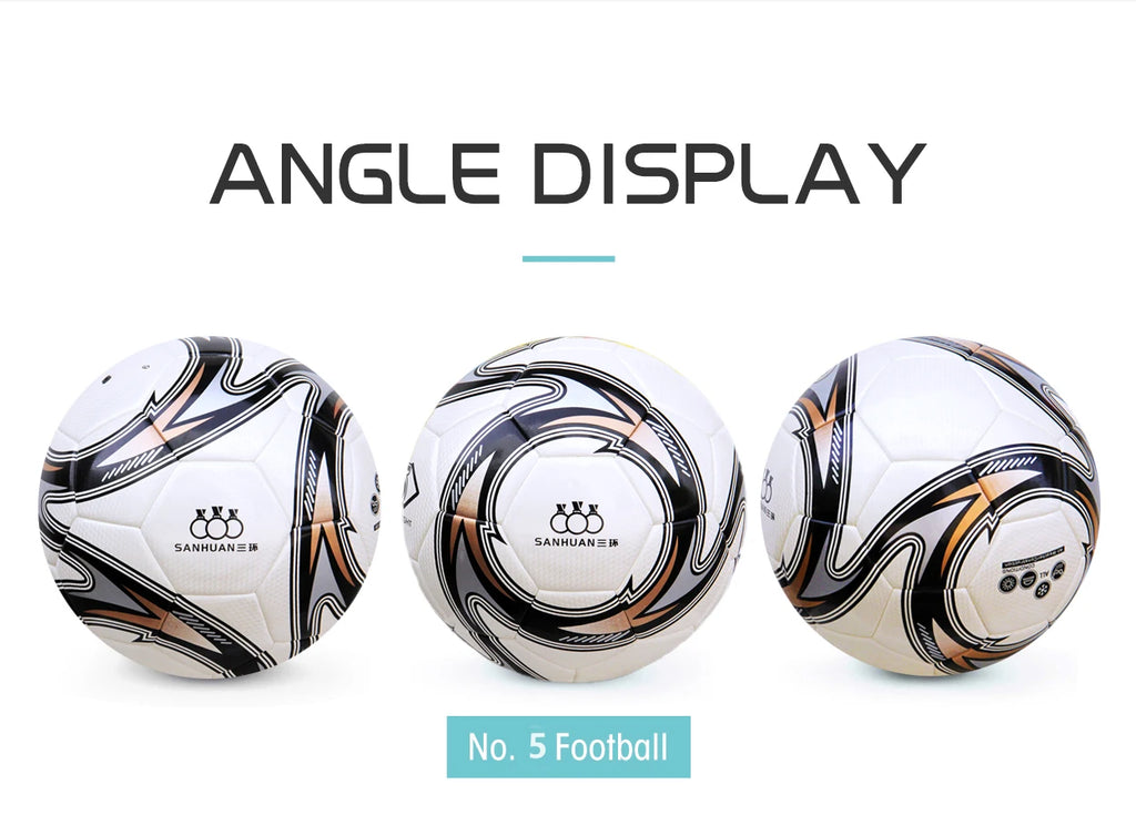 Custom PU Soccer Ball with Logo | Size 5 Machine Stitched