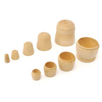 Custom Wooden Nesting Doll Set | 5-Piece Solid Wood Craft | Bulk Wholesale