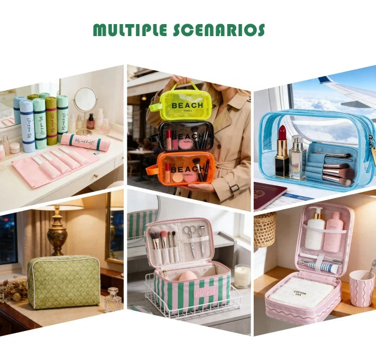 Custom Transparent PVC Cosmetic Bags | 1,000 MOQ | 30-Day