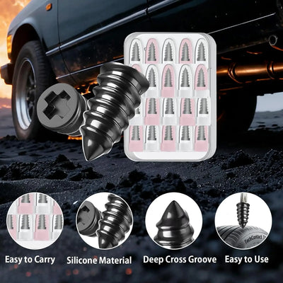60 PCS Screw Type Tire Plug Kit with Screwdriver | Car Bike Tractor