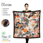 Custom 100% Silk Scarves Digital Printing | 20 MOQ Oeko-Tex Certified Corporate Gifts