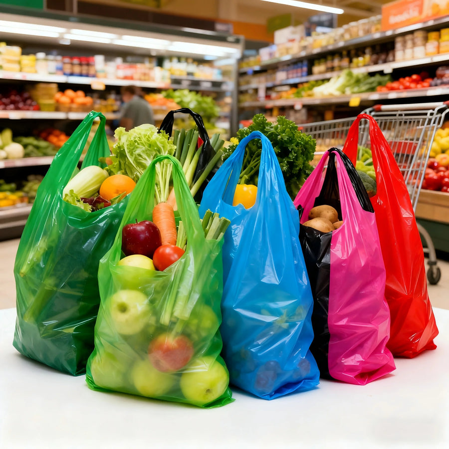 Custom Logo Plastic Bags | Biodegradable PE | MOQ 20,000