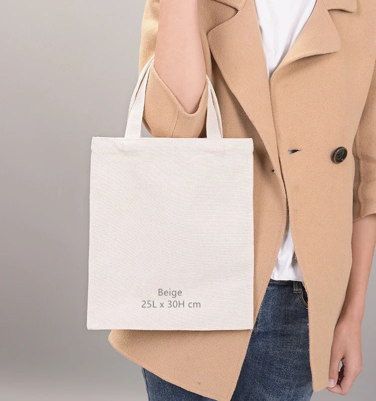 Custom Cotton Canvas Tote Bag: Eco-Friendly, Screen/Full-Color Print, MOQ 500 for Trade Shows & Conferences