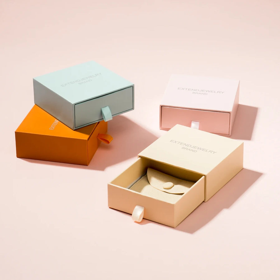 Custom Jewelry Packaging Boxes with Logo — Eco-Friendly Drawer & Magnetic Closure