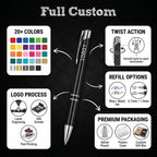 Laser Engraved Metal Pens: 7-Day Lead, 140x10mm, Custom Logo | Promotional Ballpoint Gifts