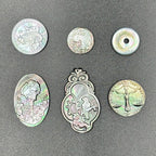 Mother of Pearl Cabochons | Gothic Skull & Roses | Wholesale
